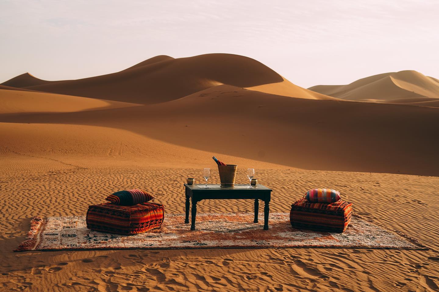 Guests walking through the medina of Morocco