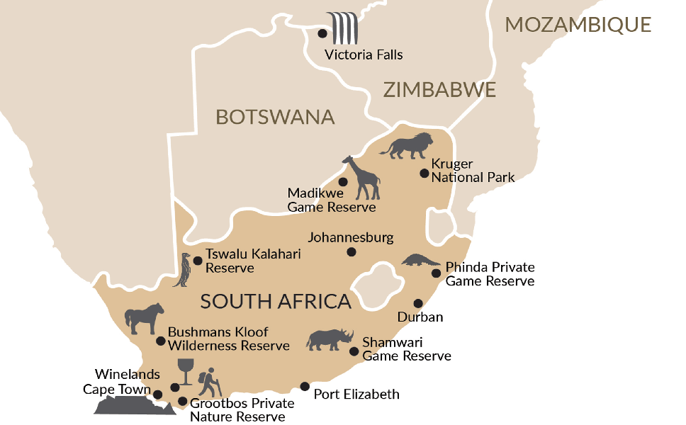 South Africa map